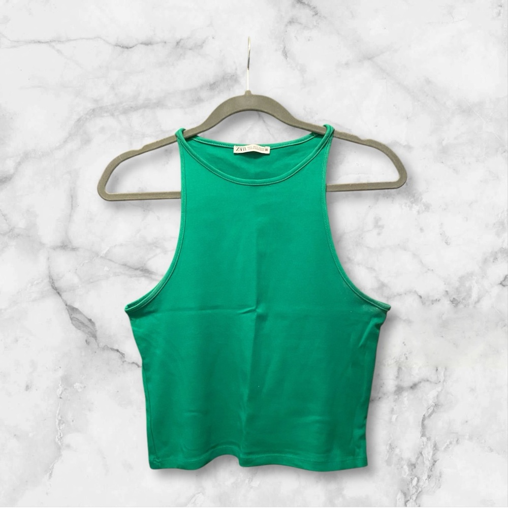 Green Sleeveless Top